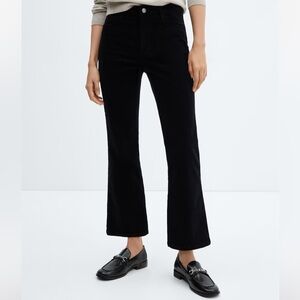 Mango flared cropped corduroy jeans Size 10